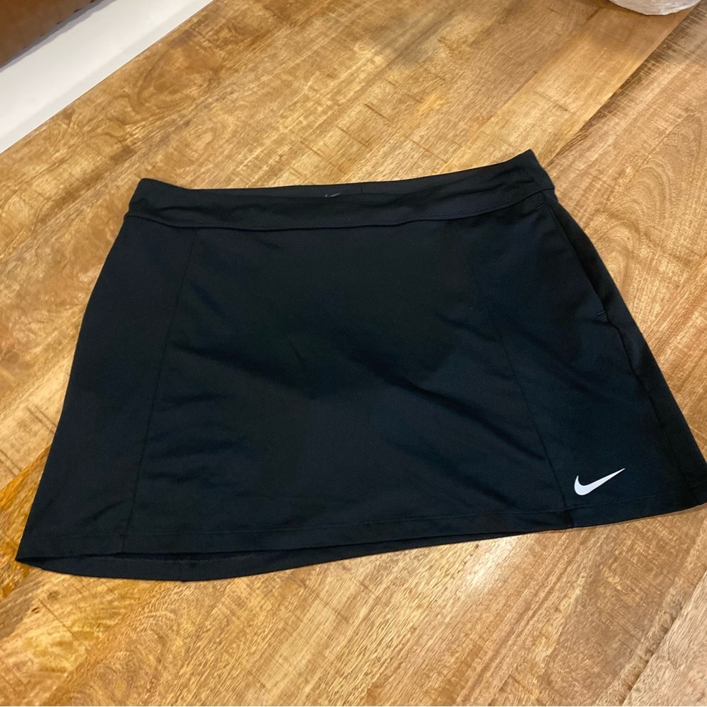 Nike Black Women's Tennis Skort with White Swoosh